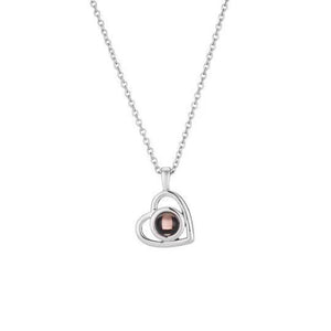 Silver Hidden Photo Necklace, full view of the pendant and chain